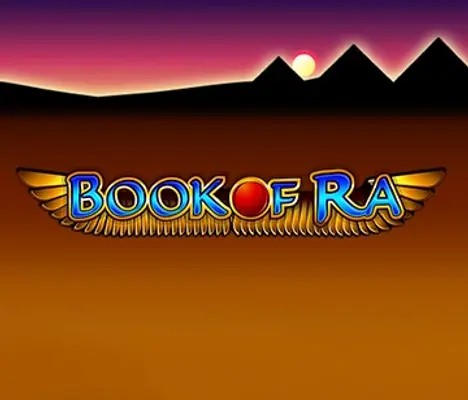 Book of Ra slot logo by Greentube at NV Casino